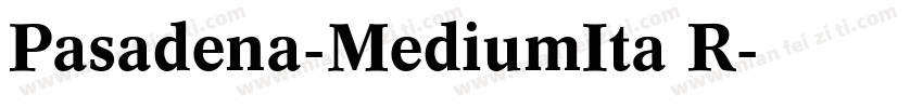 Pasadena-MediumIta R字体转换